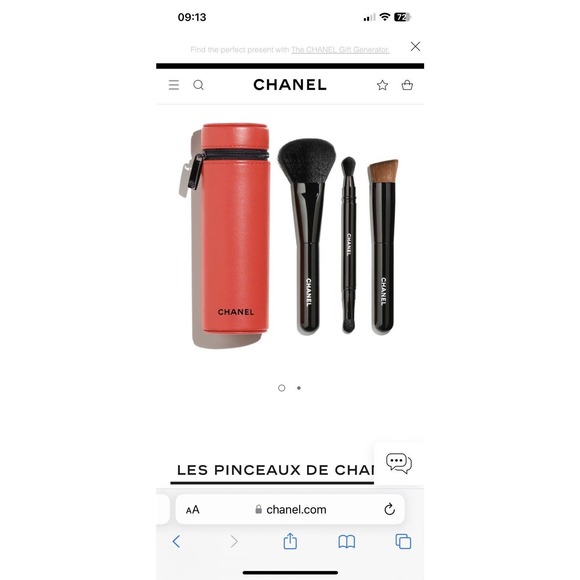 Chanel Makeup Brush Set Mirror 121 premiere Dame foundation powder eyeshadow - Picture 5 of 10